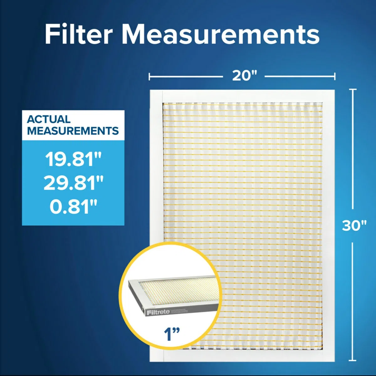 Filtrete BD22-6PK-1E MPR 300 Filtre à air pour four AC, Blanc, 20x30x1