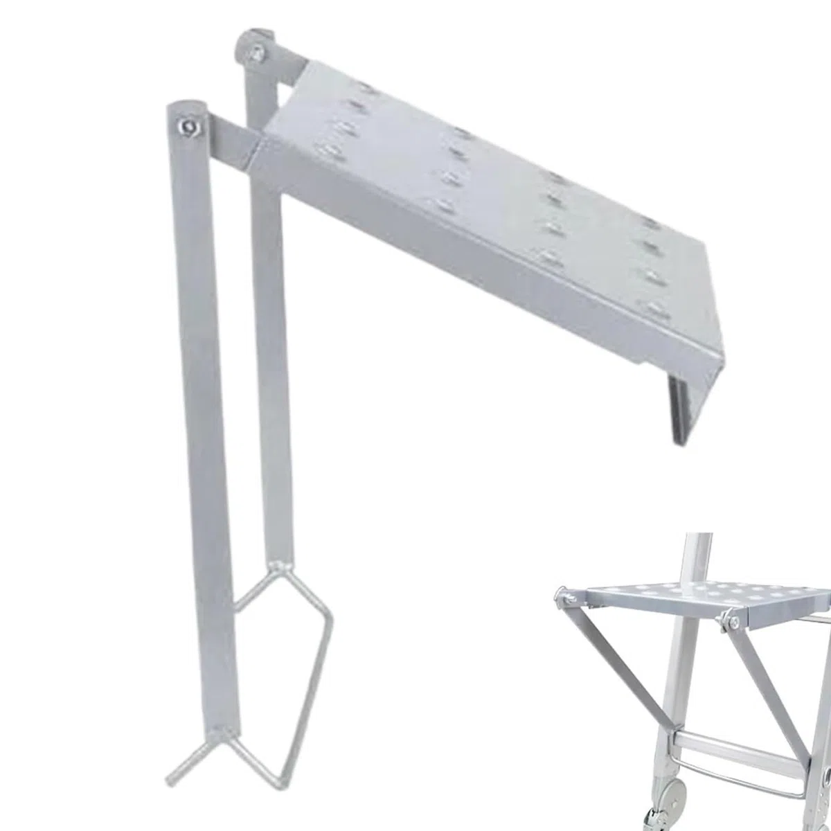 Plateforme de Travail Escabeau en Métal - Plateforme Escabeau 30 cm, Escabeaux Pliables | Plateformes Escabeaus Antidérapante, Charge Max 150 kg | Idéal pour Peintres, Électriciens, Mécaniciens