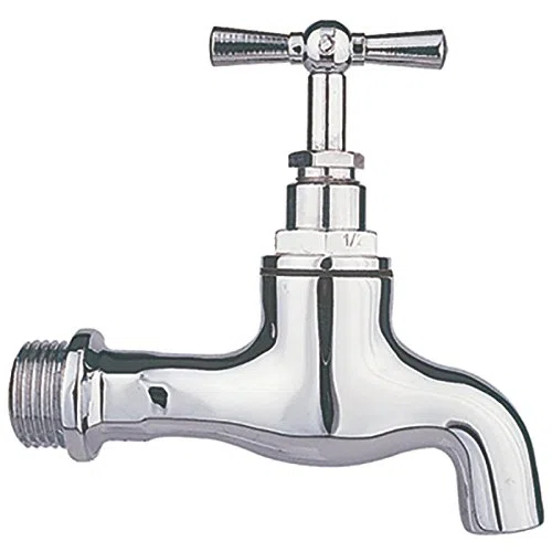 Robinet à bec lisse - M 1/2 - Laiton chromé - Watts industrie