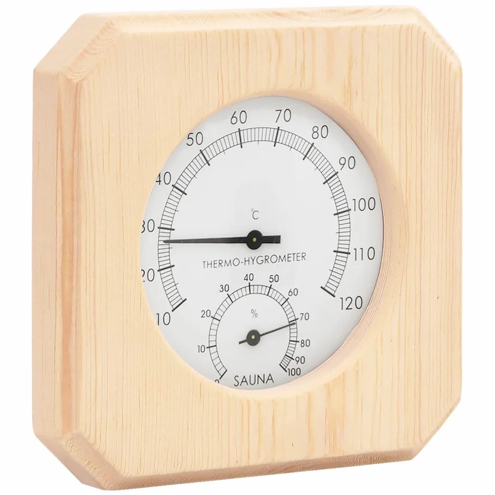 vidaXL Ensemble 2 en 1 Hydrothermographe et Minuterie à Sable de Sauna Montre à Sable Rotative Thermomètre Hygromètre Accessoire de Sauna