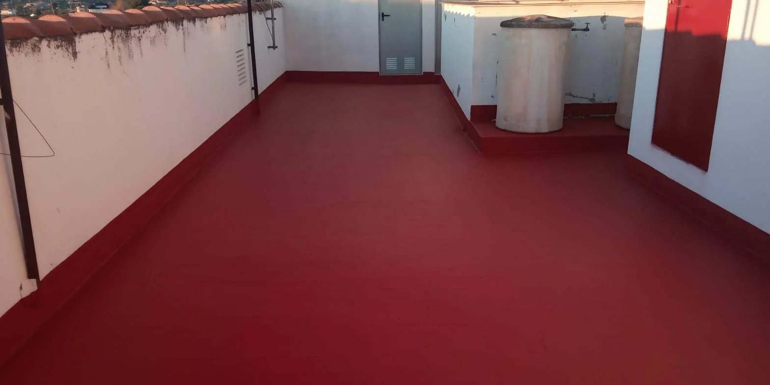 Peinture imperméabilisant terrasse 4L - Réparation e etanchéité des terrasses balcons sols Extérieurs - Anti humidité anti-Infiltrations anti-fissures et anti-fuites (Gris, 4 L)
