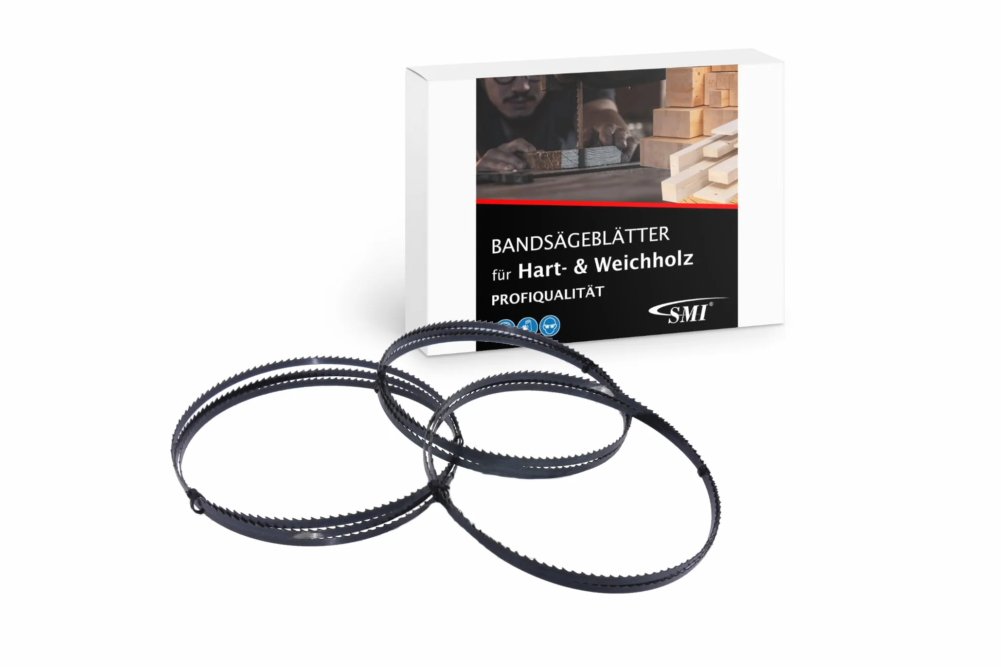 Lot de 3 lames de scie à ruban pour bois 2240 x 6 x 0,65 mm 6 ZpZ pour Makita Metabo Atika Güde Scheppach
