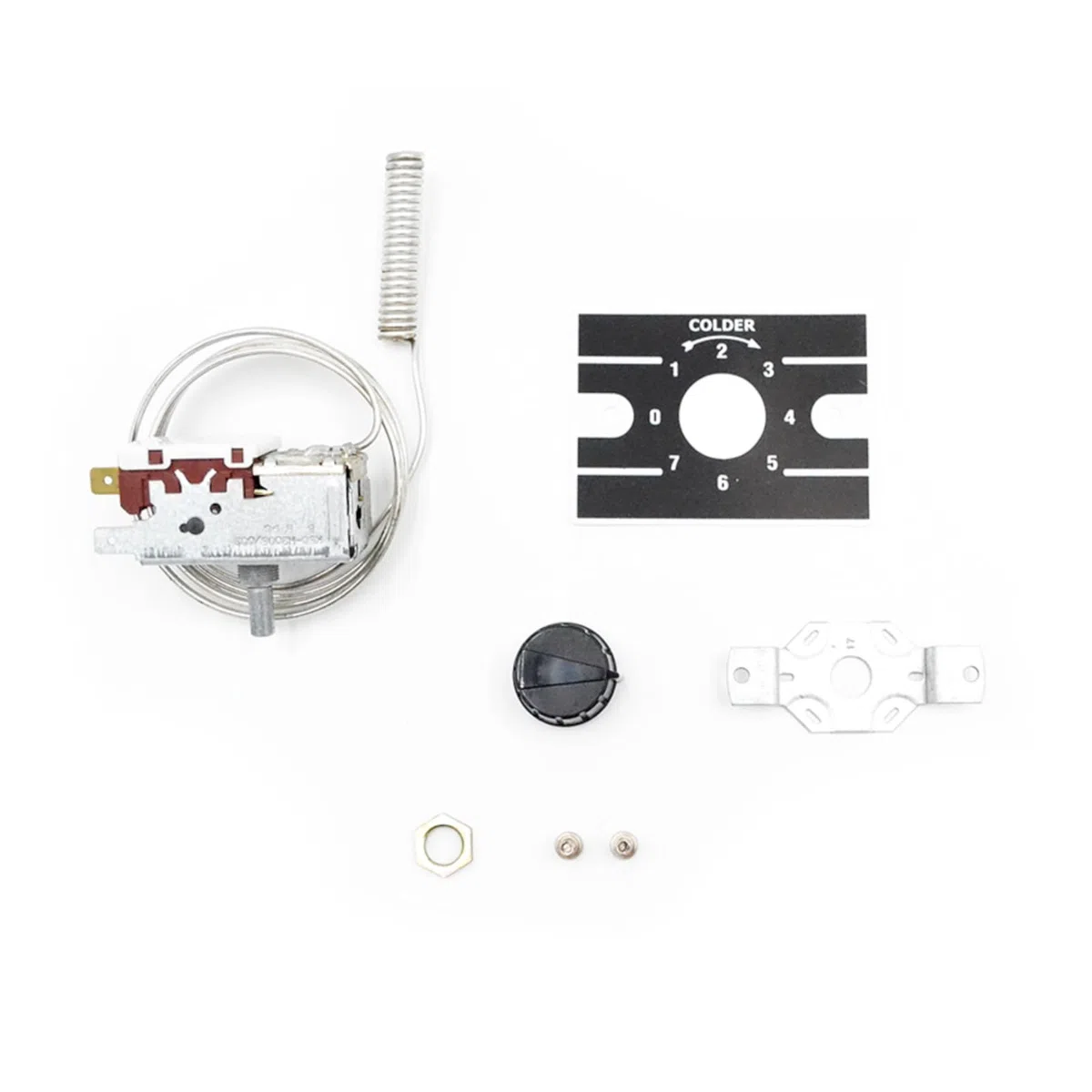 Thermostat Mécanique K50-H2005 avec on/Off – Idéal pour Comptoirs Réfrigérés et à Glace, Sonde Intégrée pour Un Contrôle Précis de la Température