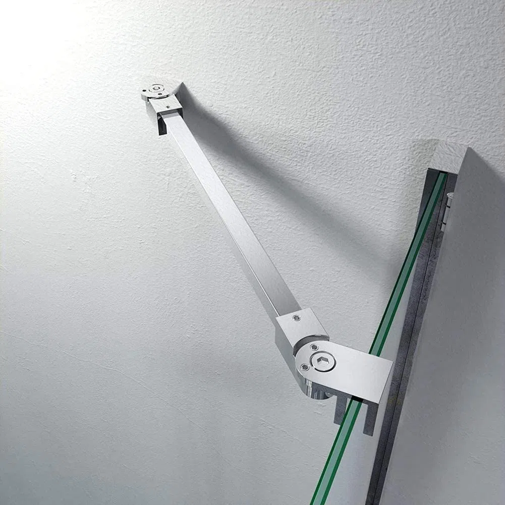 M-Home - Barre de renfort pour paroi de douche - Acier inoxydable, 60 cm, pour paroi en verre sans cadre de 6 à 10 mm d’épaisseur