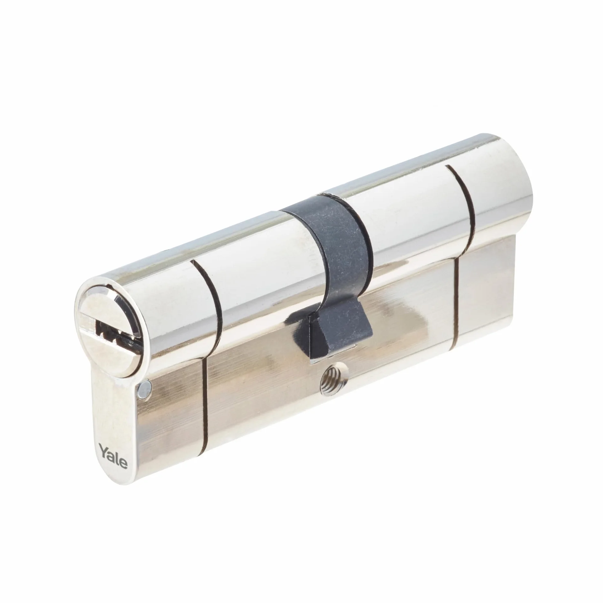 Yale Cylindre européen Série 2100 27/35 mm chrome poli double cylindre, 5 clés incluses, sécurité renforcée pour portes blindées et appartements