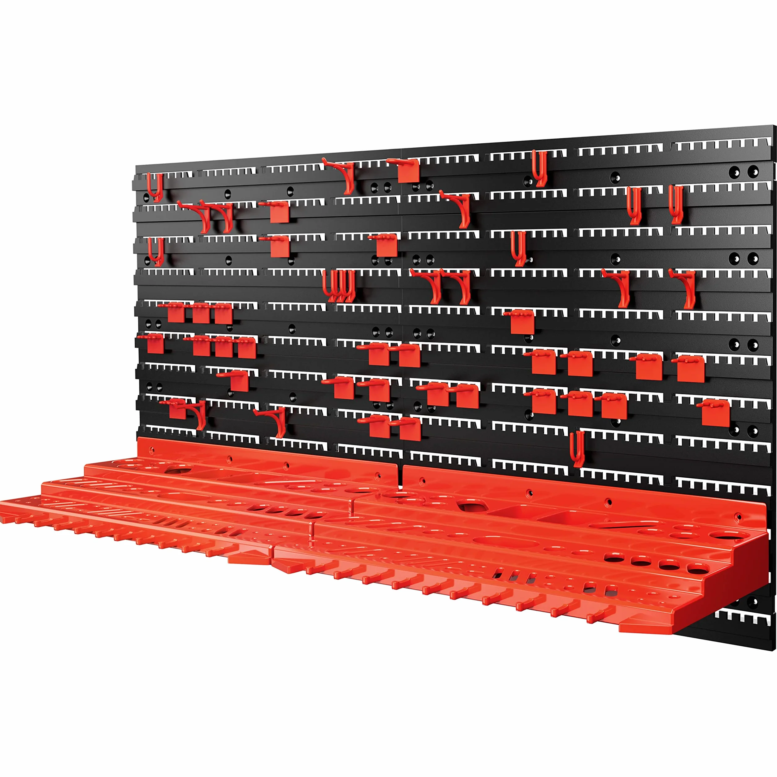 MONZANA® Panneau mural de rangement pour outils 54 pièces portes-outils plastique bricolage rangement atelier