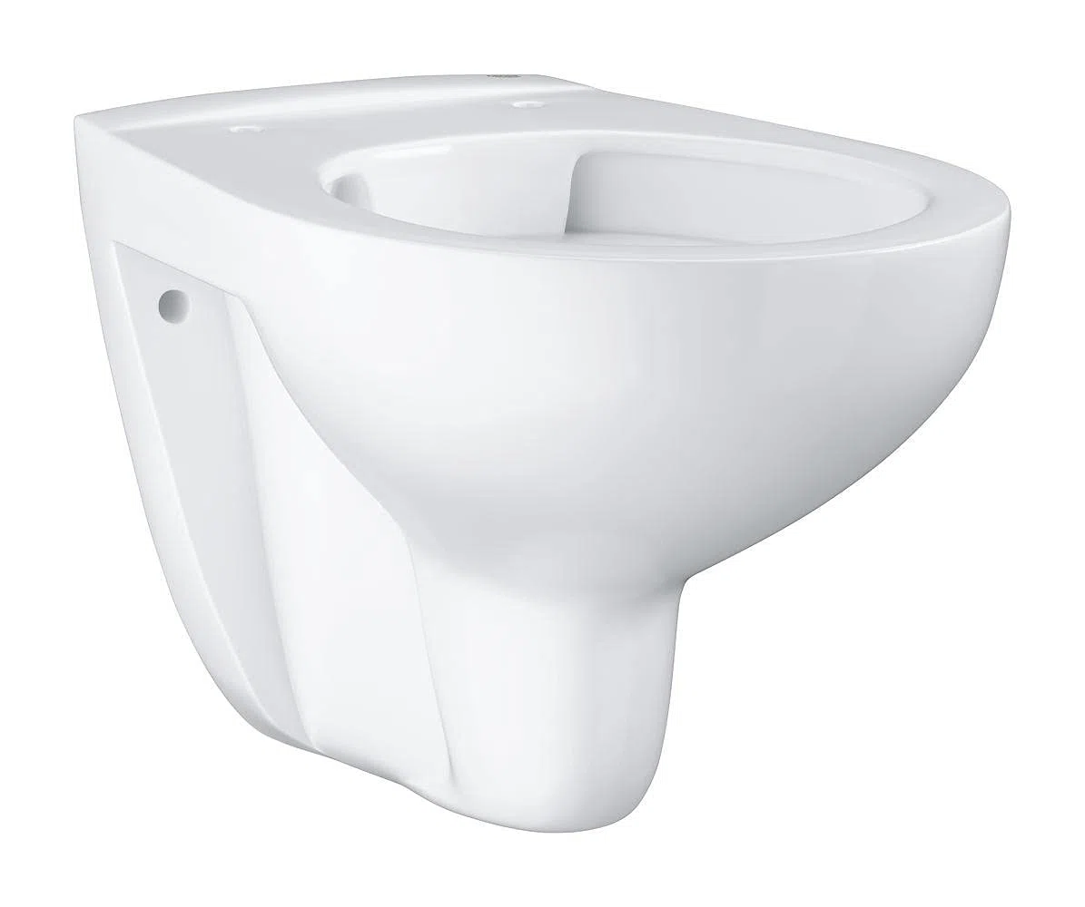 GROHE cuvette WC suspendue Bau ceramic, sans bride sans rebord, cuvette avec fixation rapide, volume de chasse 3/6 L, porcelaine vitrifiée, finition blanc alpin, 39427000 (Import Allemagne)