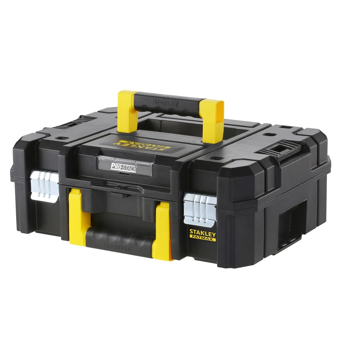STANLEY FMST1-71966 Mallette Tstak/PRO-STACK Gamme FATMAX - Résistant - Corps Polypropylène - Attaches Métalliques Anticorrosion - Plateau Mousse Modulable