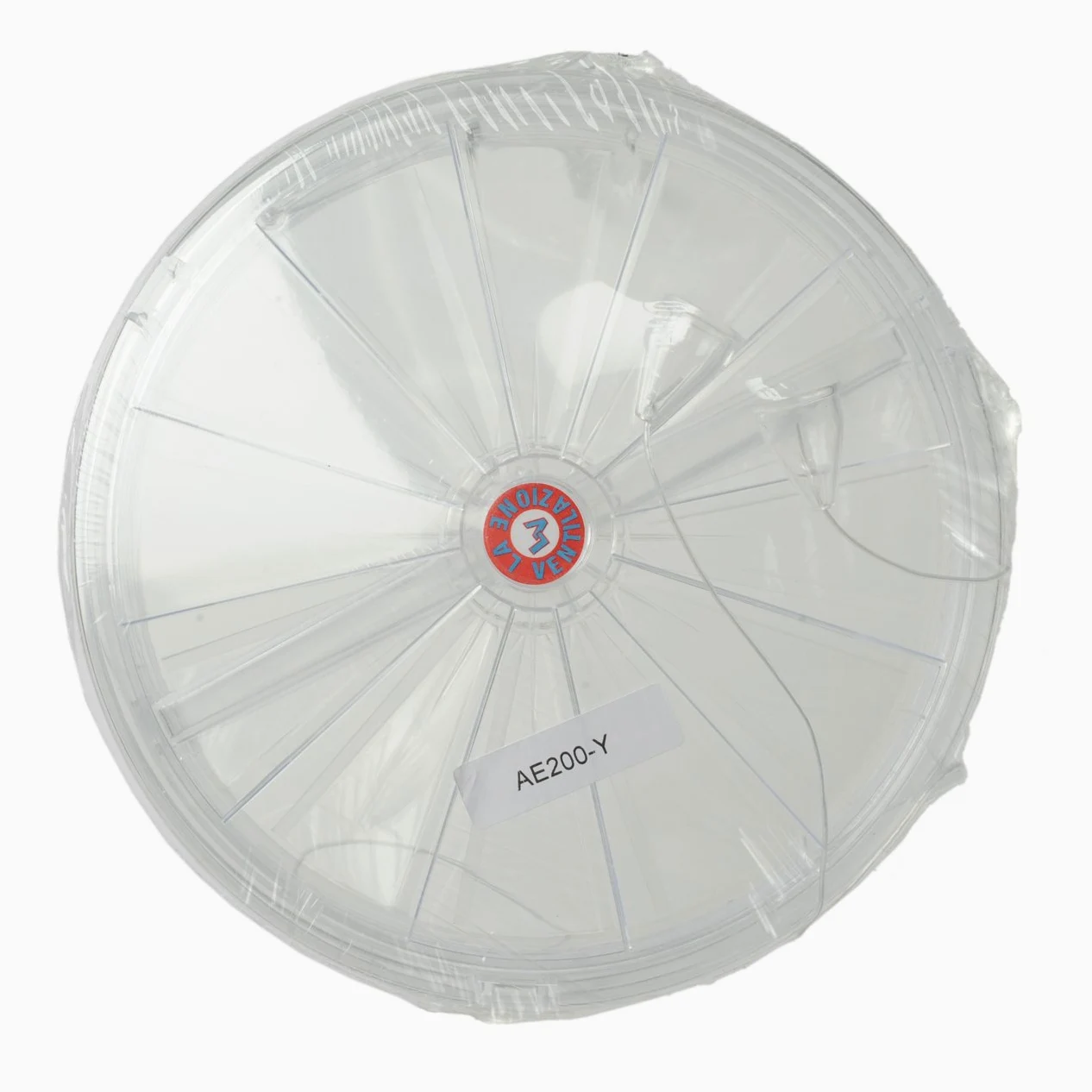 La Ventilazione AE200 Aérateur thermique pour fenêtre funicelles d'ouverture et de fermeture d'air, diamètre 210 mm, transparent simili verre