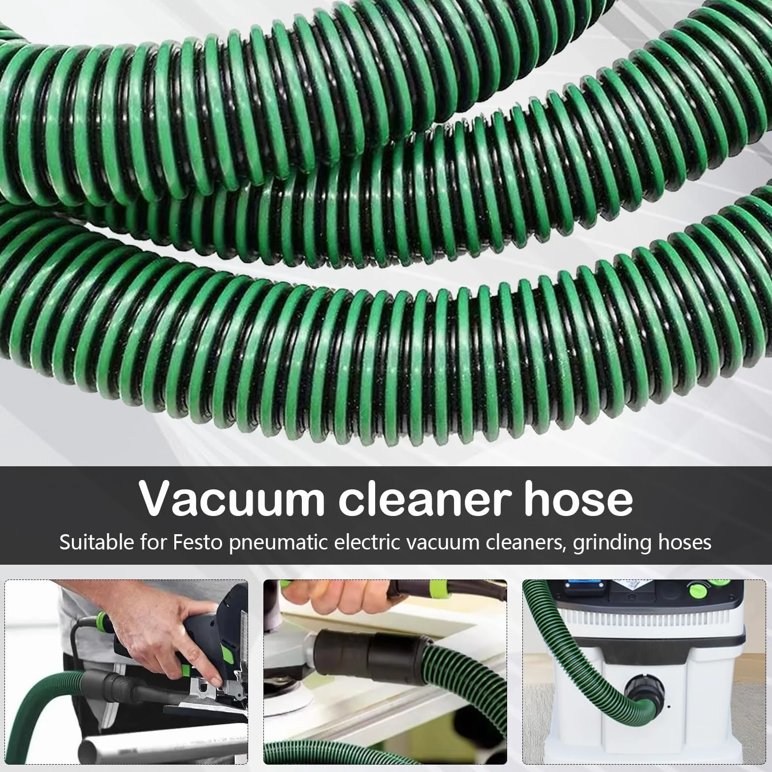 Tuyau D'extraction de Poussière, Tuyau D'aspiration Ø 32 mm Antistatique D27 pour Aspirateur compatible avec Festool CT 26/36/48 15/25 MI-NI et CT MI-DI à partir de 2019 (5 m)