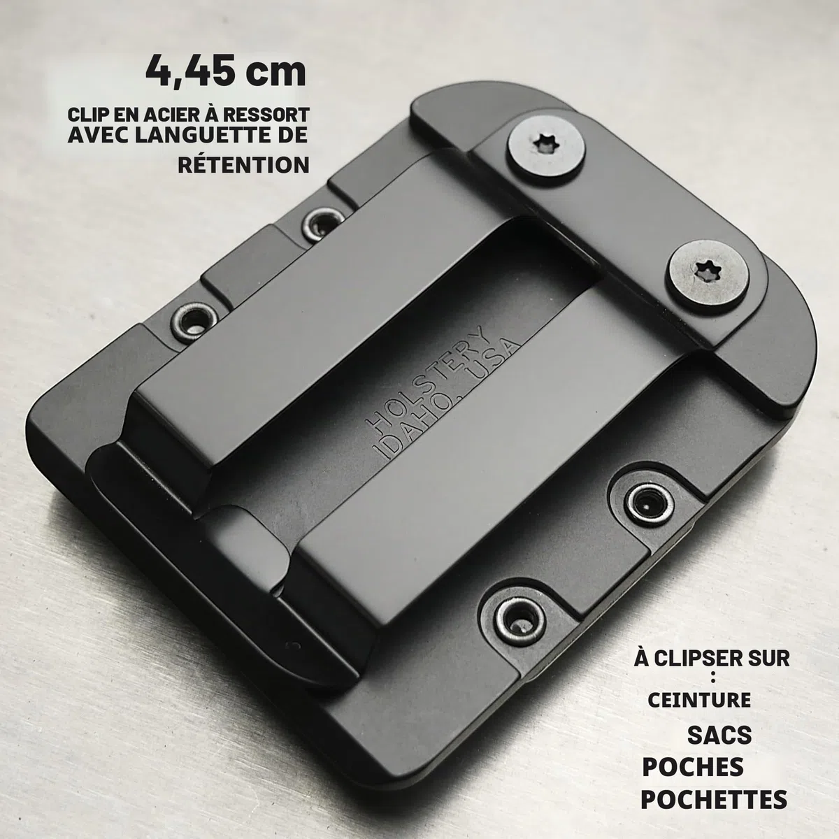 Holstery DriverMaster Pro Porte-Outils pour perceuse sans Fil, perceuse à Percussion, cloueuse, mètre Ruban ou Autres Outils avec Clips de Suspension, entièrement en métal, Noir