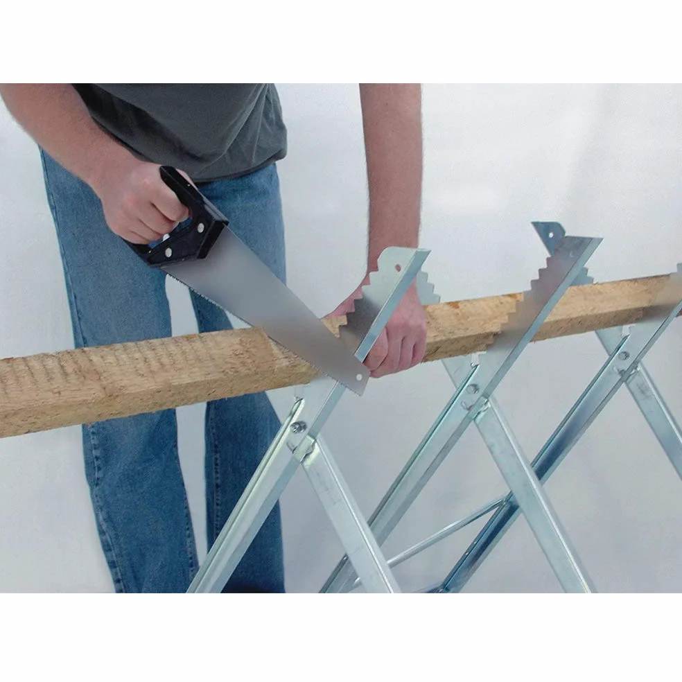Chevalet de Scie pour Tronçonneuse - 3 Plis,Chevalet de sciage pliable 150 kg métal zingué jardin dents porte-bûches support de coupe tréteau de sciage tronçonneuse (84 * 80 * 80cm (trois colonnes))