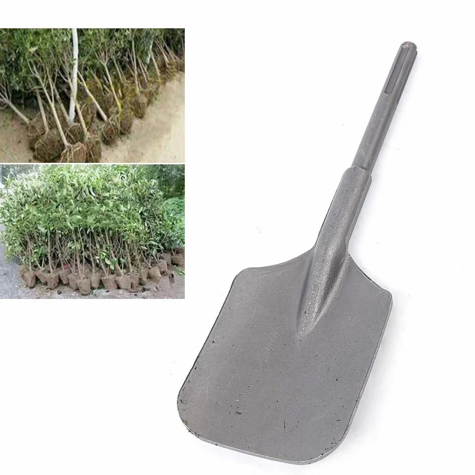 Burin Bêche SDS Max 130 x 400 mm en Acier Forgé, Pelle à Argile Large pour Marteau de Démolition, Idéal pour Creuser Sols Durs, Jardinage et Tranchées