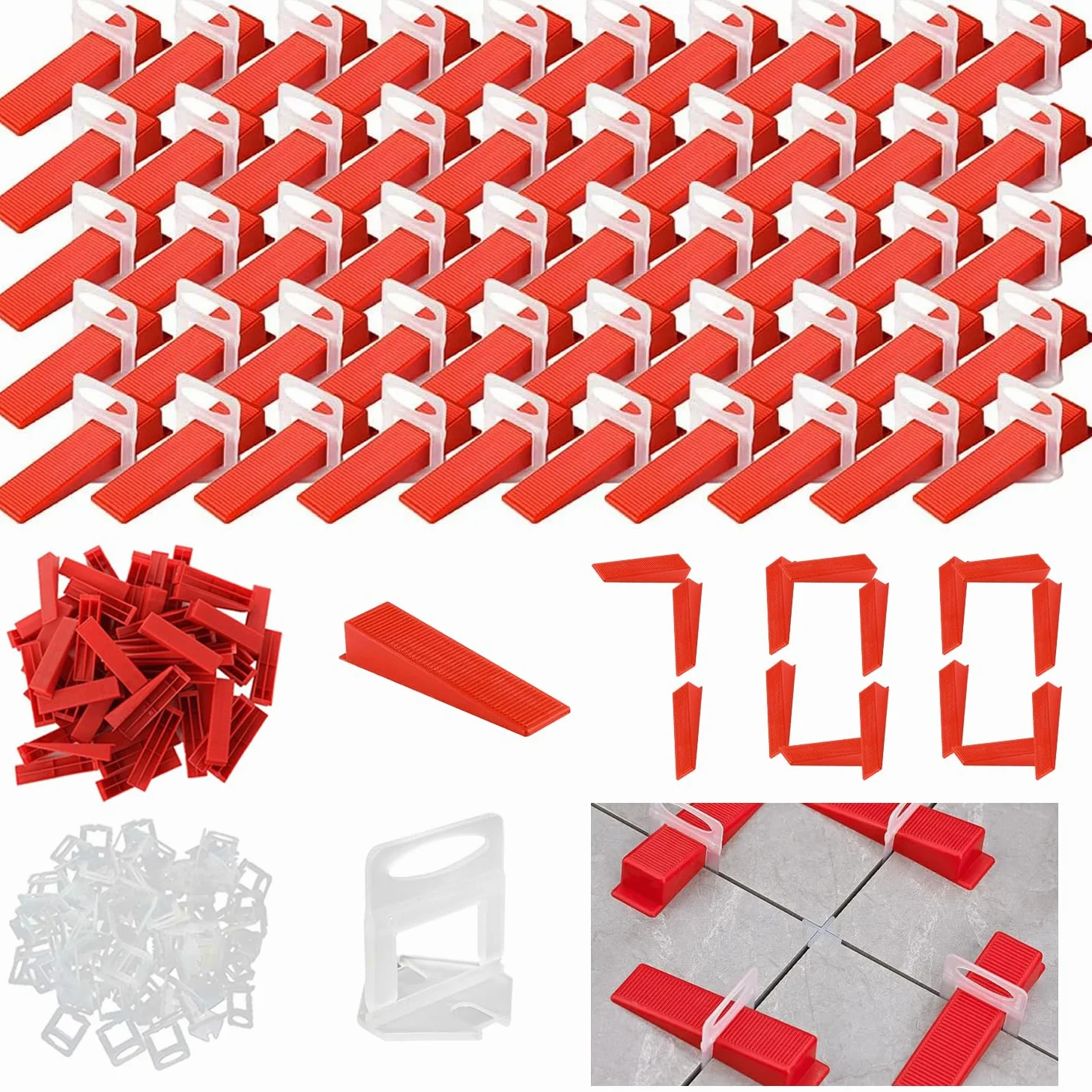 700 Pièces Croisillon Autonivelant 3mm Croisillon Carrelage Autonivelant Croisillon Autonivelant Cale Carrelage Kit de Nivellement pour Carrelage Pour Carrelage Sol Carreaux de mur
