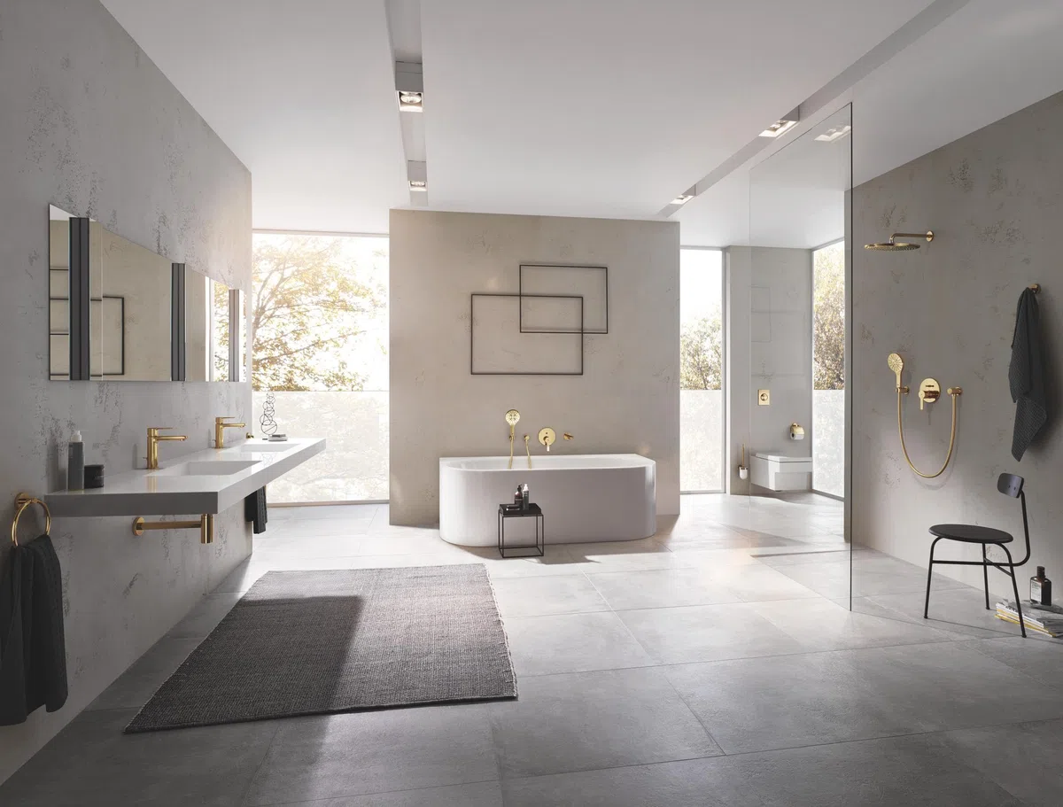 GROHE Flexible de douche Silverflex avec action anti-torsion 1.25m, résistance à la traction 50kg, connexion universelle, Gold, 28362GL1