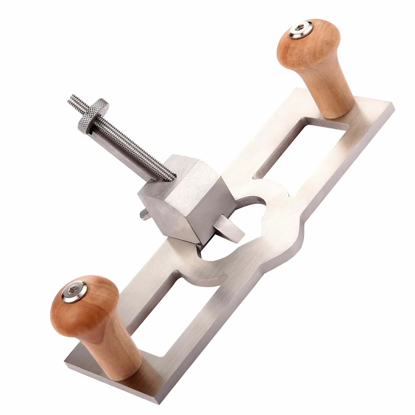 Avion de Routeur, Avion de Travail du Bois Professionnel en Acier Inoxydable Petit Avion de Routeur Réglable Mini Raboteuse à Main pour L'industrie de la Menuiserie de Bricolage
