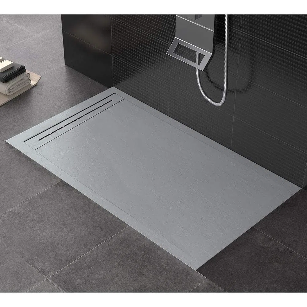 Maier Oasis Receveur de douche 90 x 90 cm en pierre Gris clair