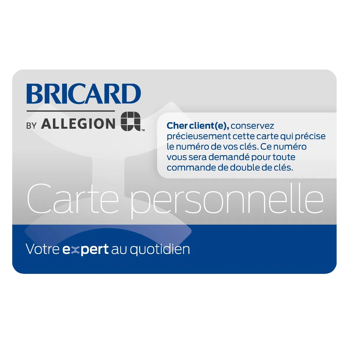 Bricard CYLINDRE A6, 30+30, NON DEBRAYABLE fourni avec 5 Clés, anti perçage et crochetage. Garantie 10 ans