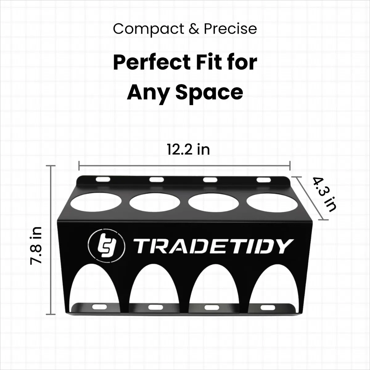 Tradetidy Support de bombe aérosol - Idéal pour camionnettes, garages, ateliers - Fabriqué en acier (noir)