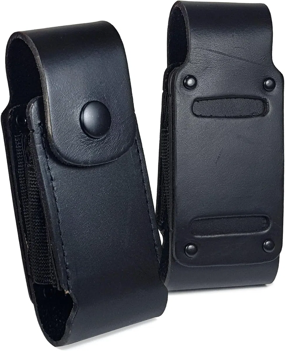 TUFF LUV Étui en Cuir véritable [Compatible avec Leatherman] Arc/New Wave/Charge + TTI/Charge/Surge, Noir