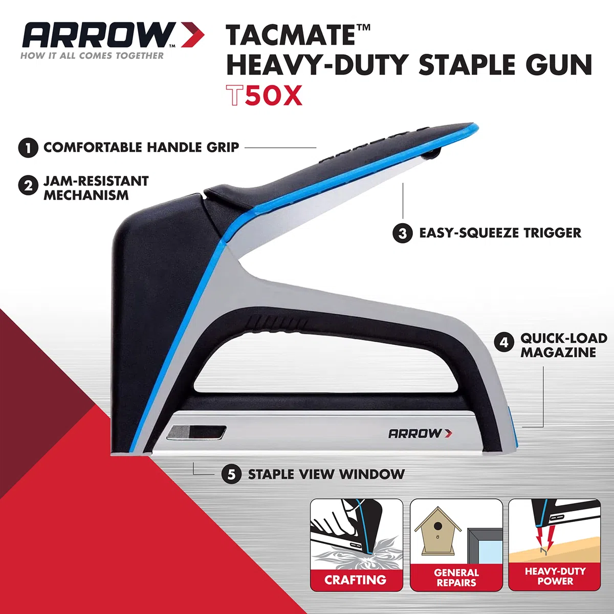 Arrow 030042 T50X Agrafeuse manuelle