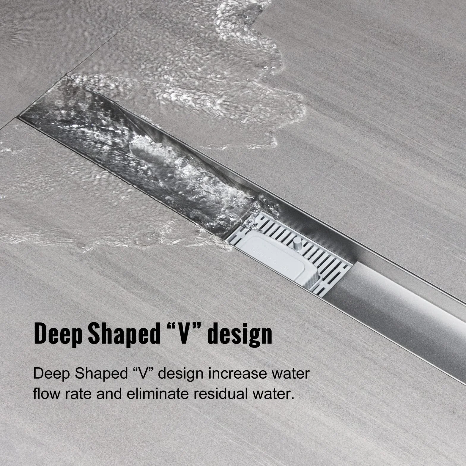 Caniveau de Douche Acier INOX 40cm，Caniveau de Douche avec Siphon à bloqueur d'odeurs et Filtre à Cheveux，Caniveau Extra Plat，Drainage Rapide