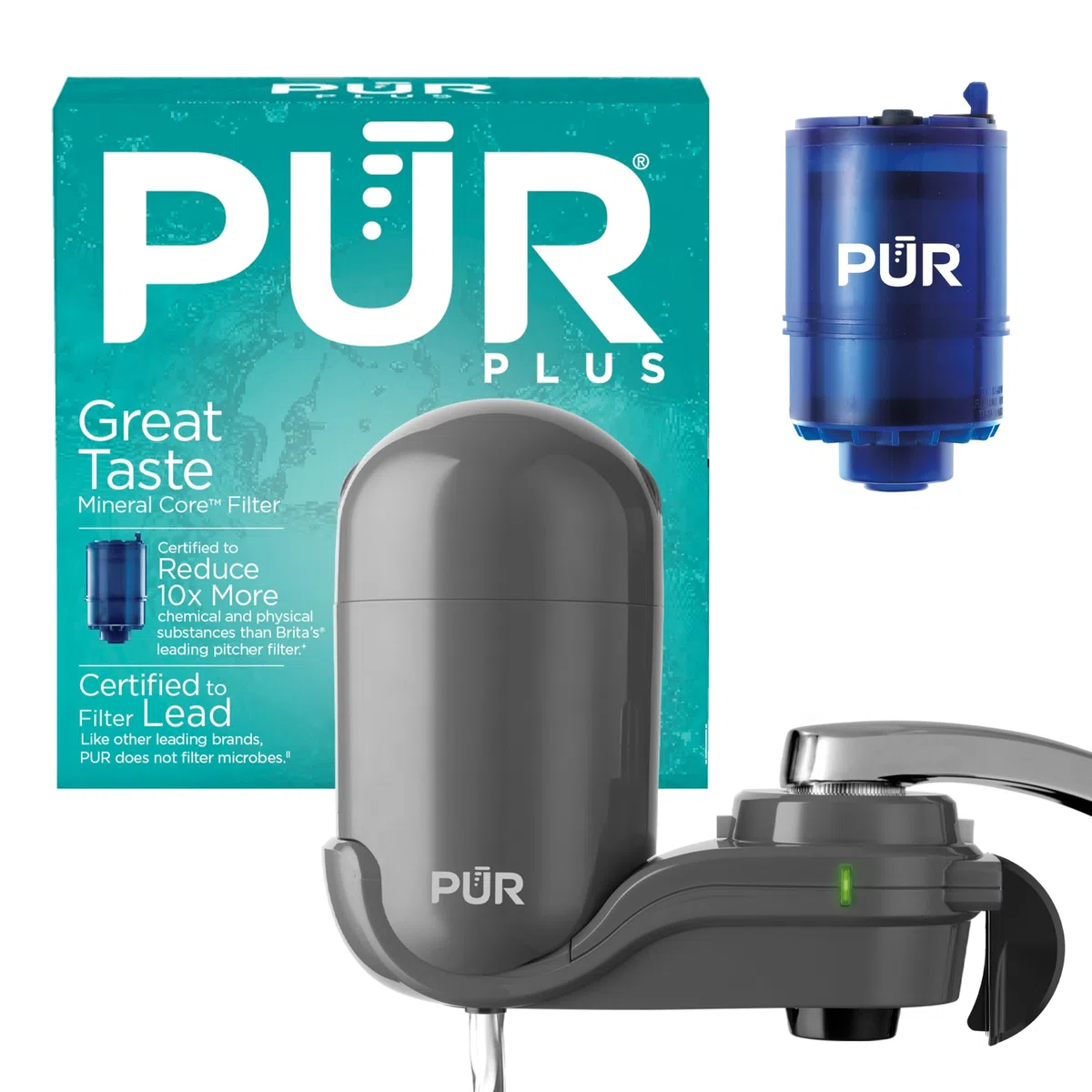PUR FM2500V Filtre de montage de robinet classique S gris