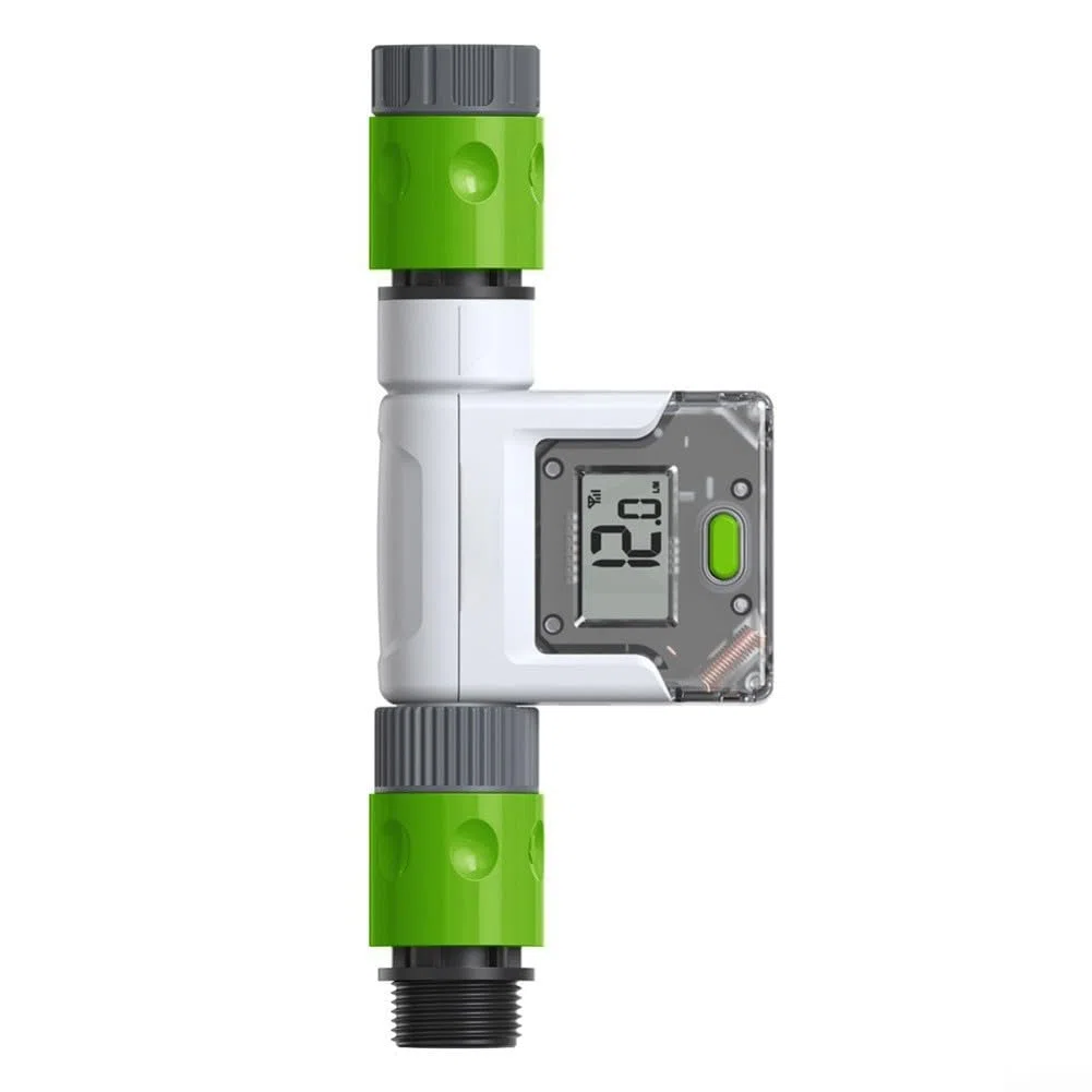 Débitmètre d'eau intelligent Wifi pour un suivi en temps réel de l'utilisation pour le jardin et la maison avec contrôle par application, couleur blanche, modèle B, filetage européen (A)