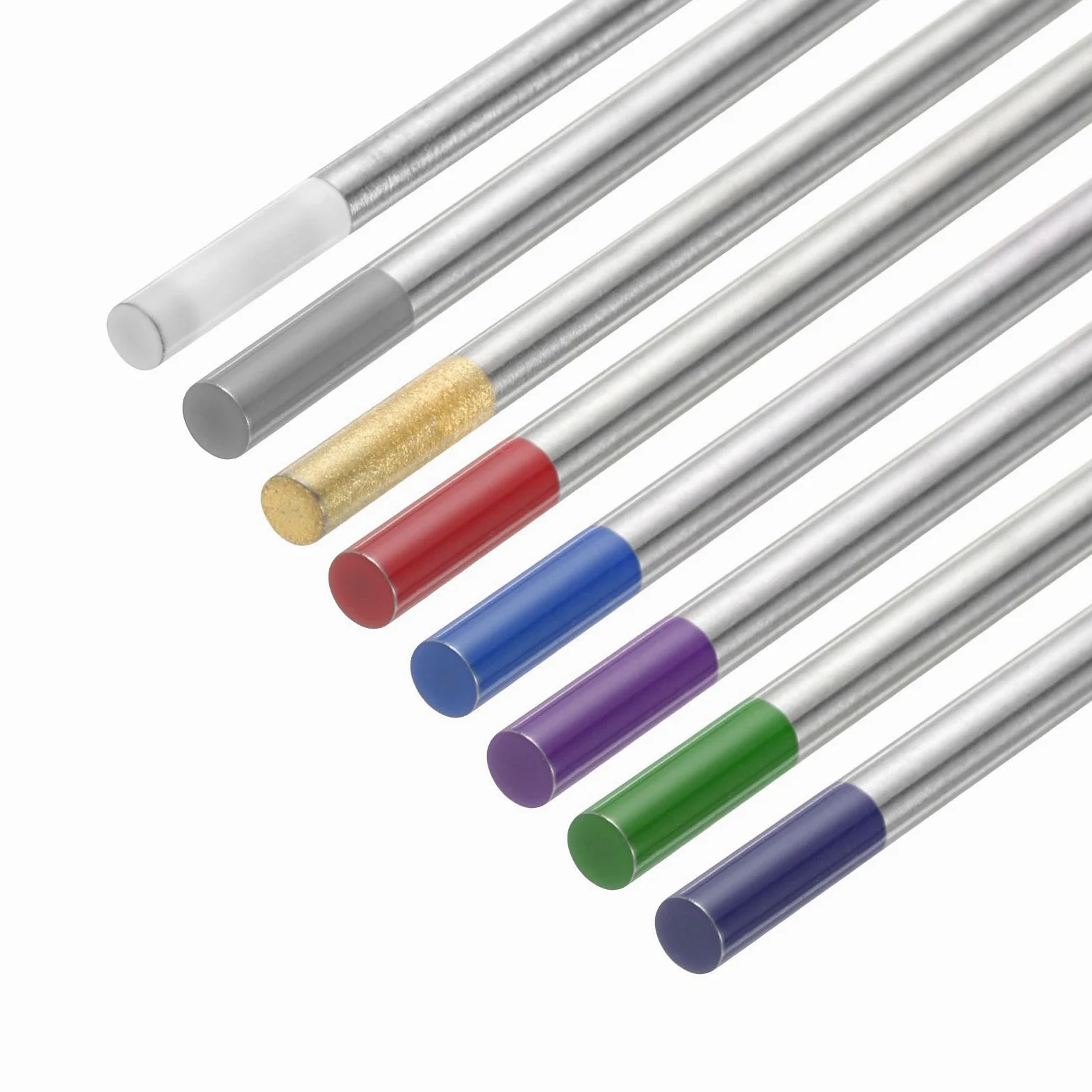 sourcing map Lot de 10 électrodes de soudage TIG en tungstène 3/32" x 17,8 cm mixtes pour soudure en acier inoxydable, alliage d'aluminium et de magnésium, fabrication automobile aérospatiale, violet