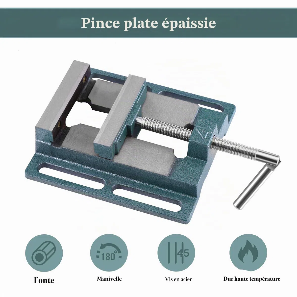 Etau de Perceuse a Colonne Étau de Fixation pour Perceuse et étau de Table avec Verrouillage de Base Pivotante de 10,2 cm Robuste de Précision Étau de Fraisage de Précision Étau de Serrage