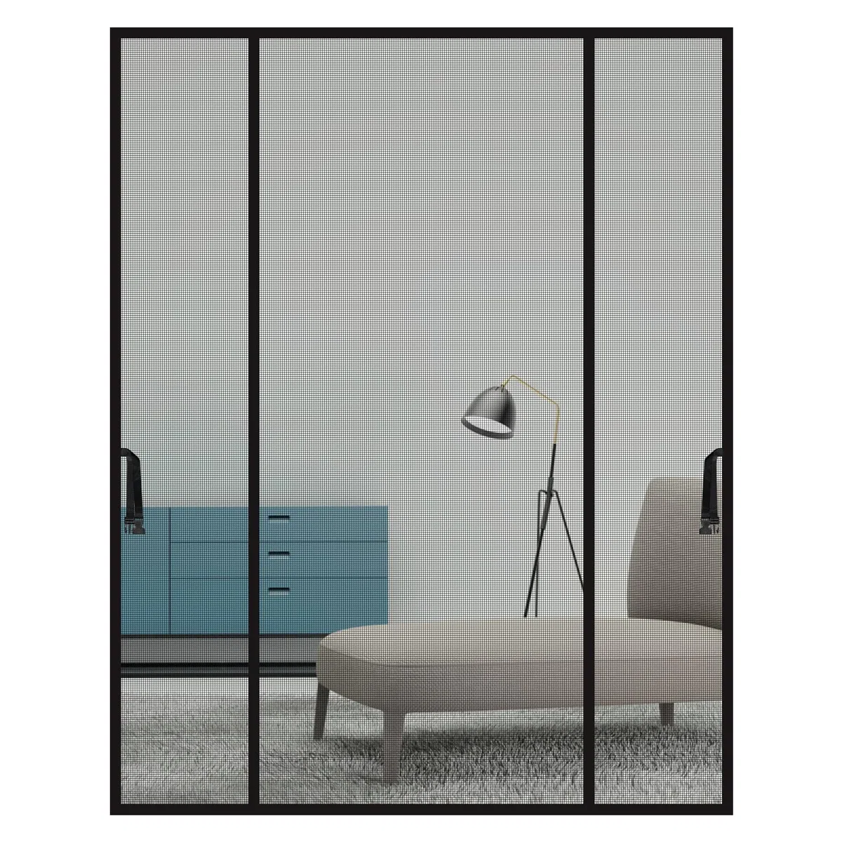 LALAGO Moustiquaire Magnétique 180x222cm - Aimantée Double Ouverture Latérale, Fermeture Automatique - Rideau pour Entrée, Balcon, Fenêtre