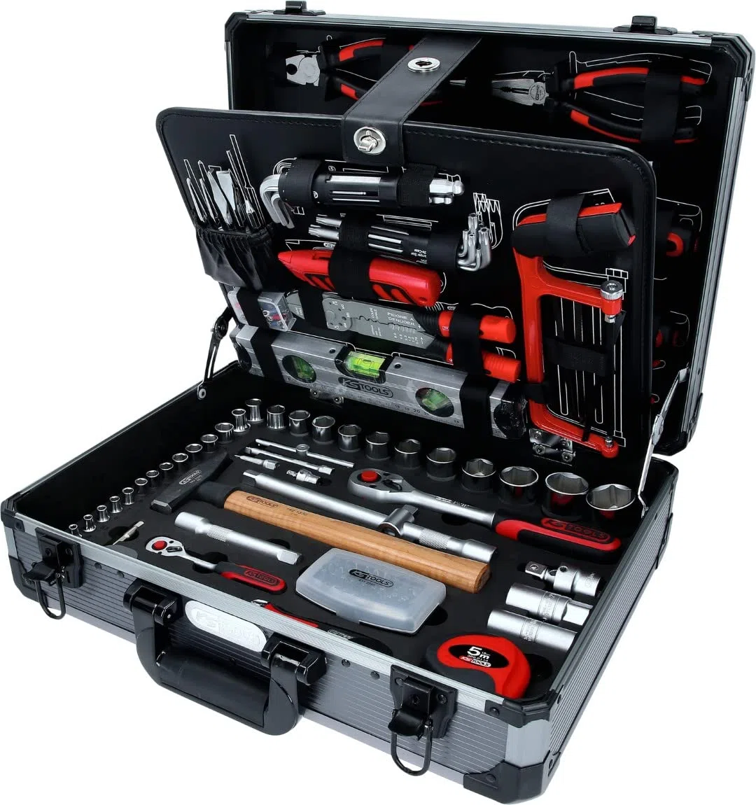 KS TOOLS jeu d'outils 1/4"+1/2", 127 pces 911.0727