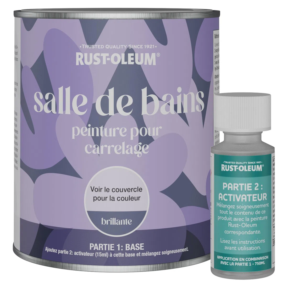 Rust-Oleum Peinture Bleue Résistante à l'eau pour Carrelage de Salle de Bain, Finition Brillante - Bleu-vert 750ml