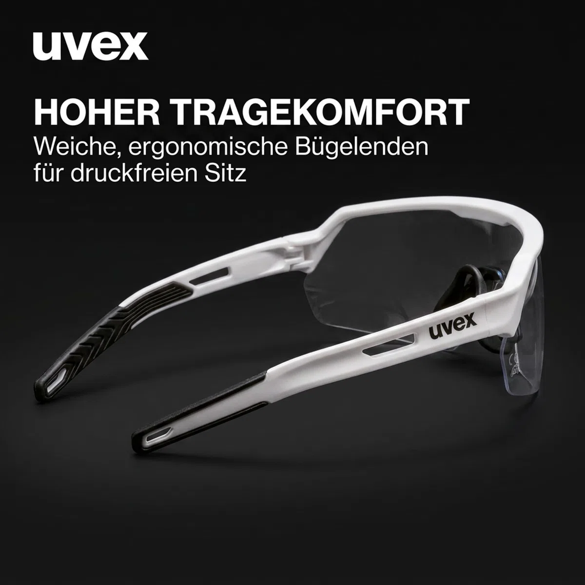 Uvex Ultrashield Lunettes de protection - Anti-rayures et anti-buée - Lunettes de travail sportives et à armatures avec protection UV 100 % - Antidérapantes et confortables