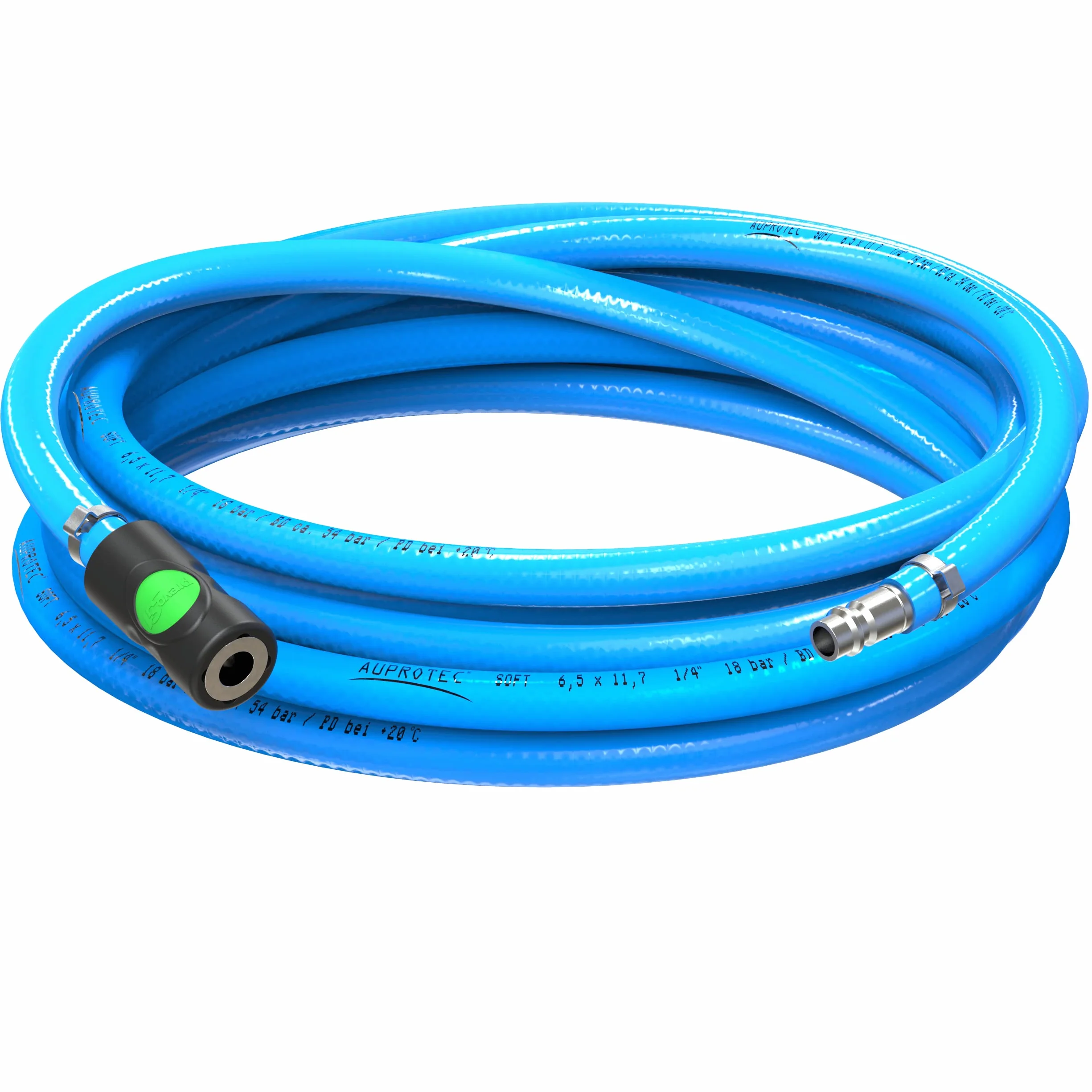 Tuyau à air comprimé - jeu de tuyau + Prevost S1 raccord de sécurité (3m mètre, Ø intérieur 6mm)