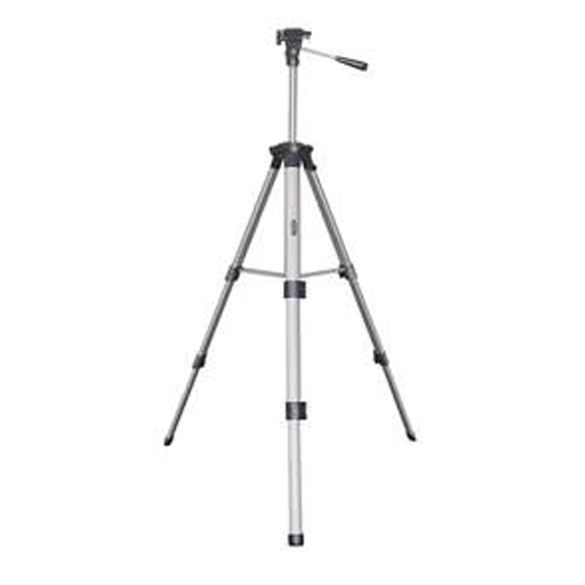 STANLEY 1-77-201 Trépied À Colonne Haute Qualité En Aluminium - Hauteur Réglable De 44 À119 Cm - Pelles Verrouillables - Clip Plastique Robuste - Filetage 1/4" - Pieds Télescopiques