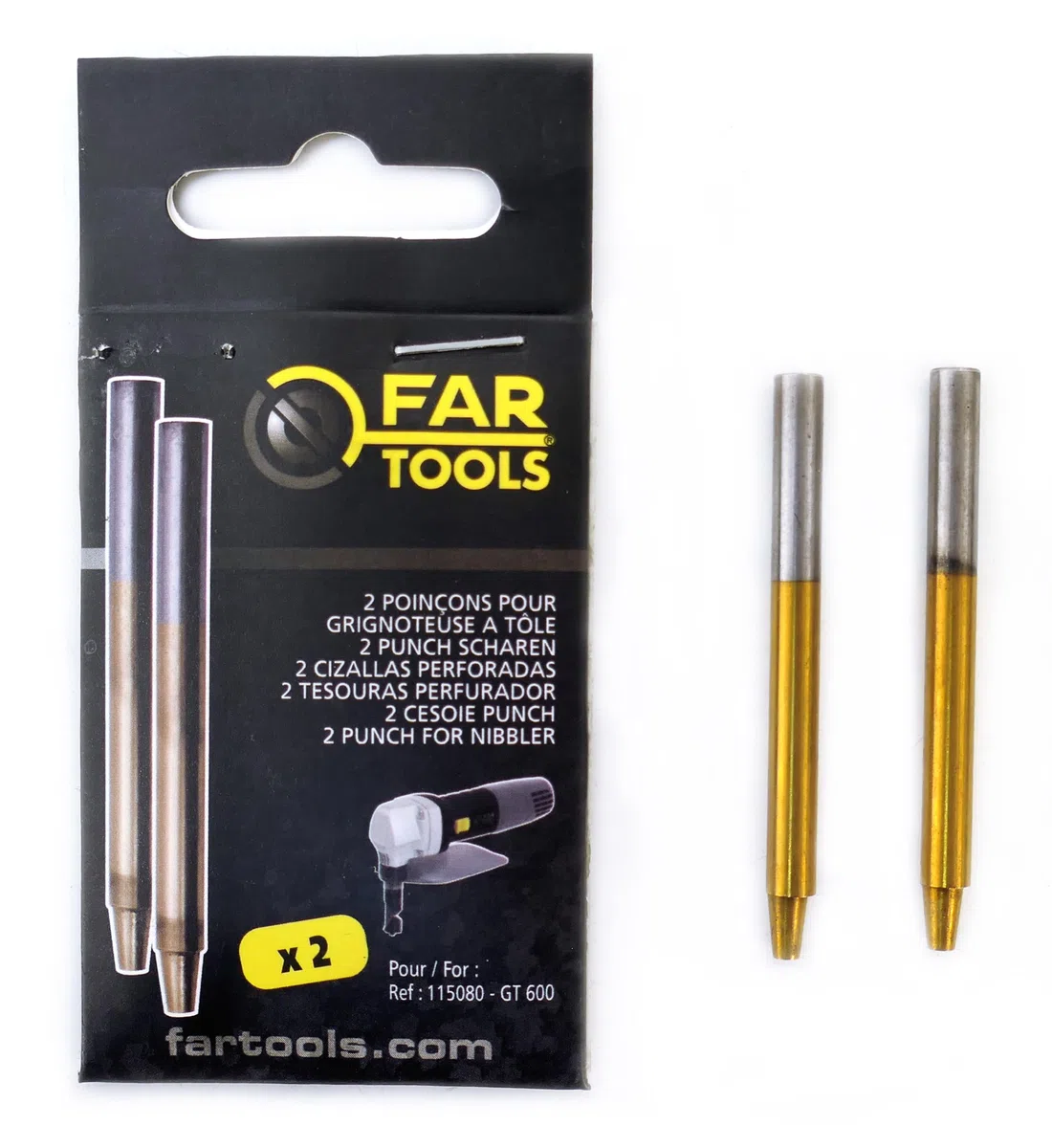 Fartools 2 Poinçons Pour Grignoteuse 115080