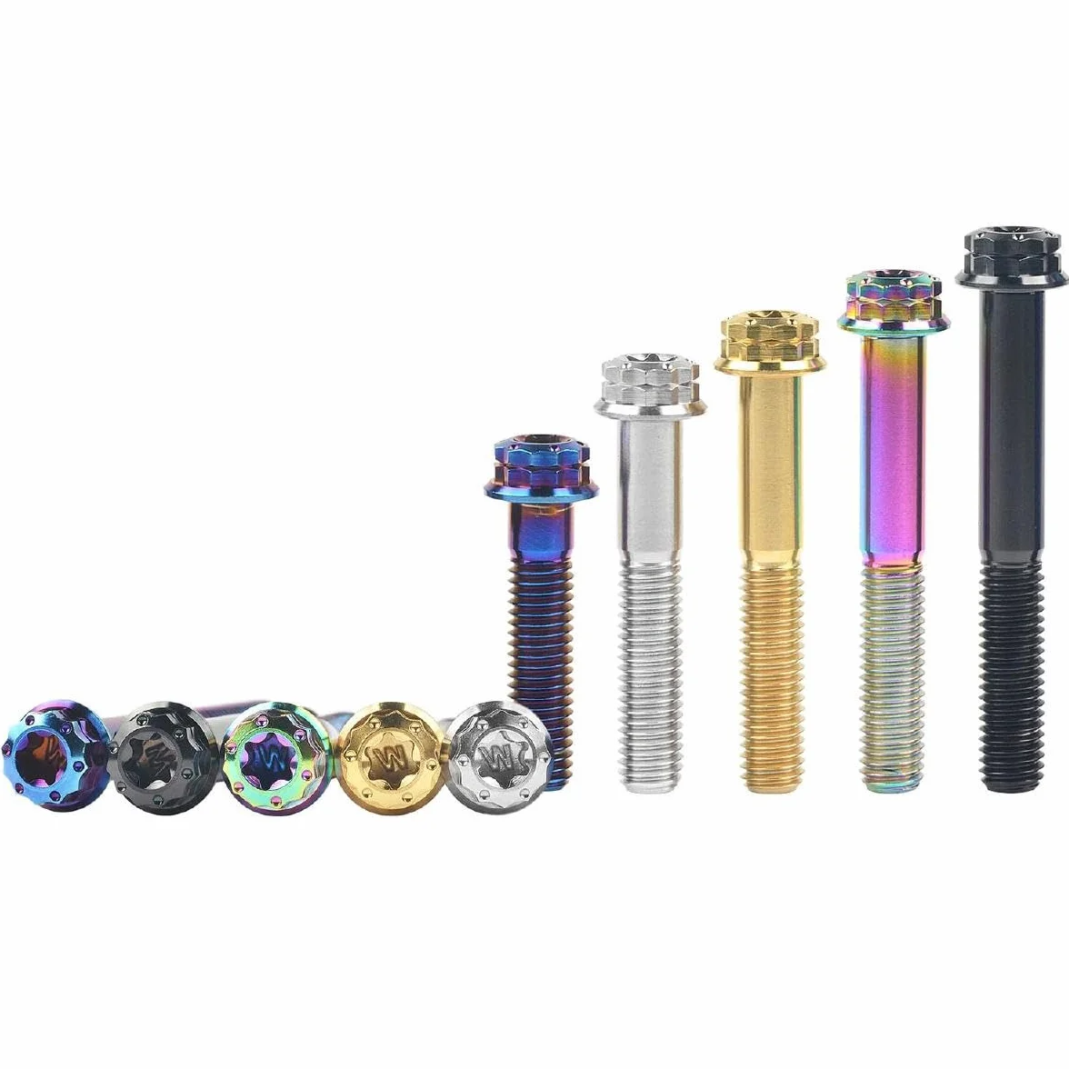 Boulons. 3 pièces titane M10X20/25/30/35/40/45/50/55/60/65/70mm pas Torx 1.25/1.5mm for voiture et moto(Black,M10X50mmxP1.5mm)