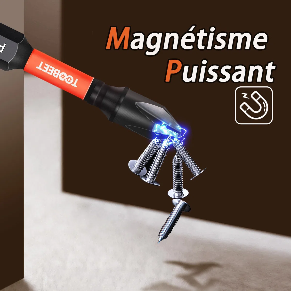 Jeu de 90 Embouts de Vissage Professionnels 50 mm (Torx, PH, PZ, Hex, Fente), Acier S2 Magnétique, Embouts pour Visseuse à Choc, Tige Hexagonale 1/4" avec Boîte de Rangement