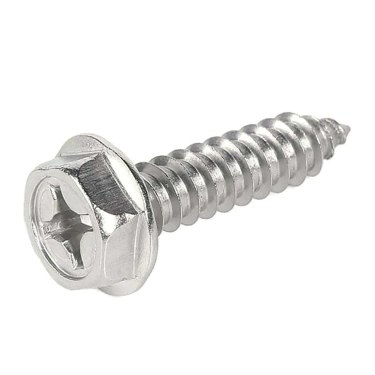 Boulons à tête hexagonale à bride, vis de serrage à bride, hexagone, for machines ménagères, M3, M4, M5, M6, autotaraudeuses, cruciformes, en acier inoxydable 304, 20 pièces(M6x16)