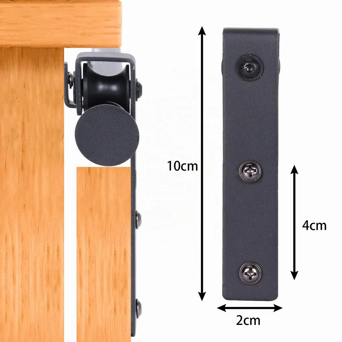 120CM/4FT Quincaillerie Kit de Rail pour Porte Coulissante,Mini Rail de Porte de Grange Coulissante,Ensemble Hardware kit pour Porte Suspendue,Armoire de Rangement,Meubles TV,Placards