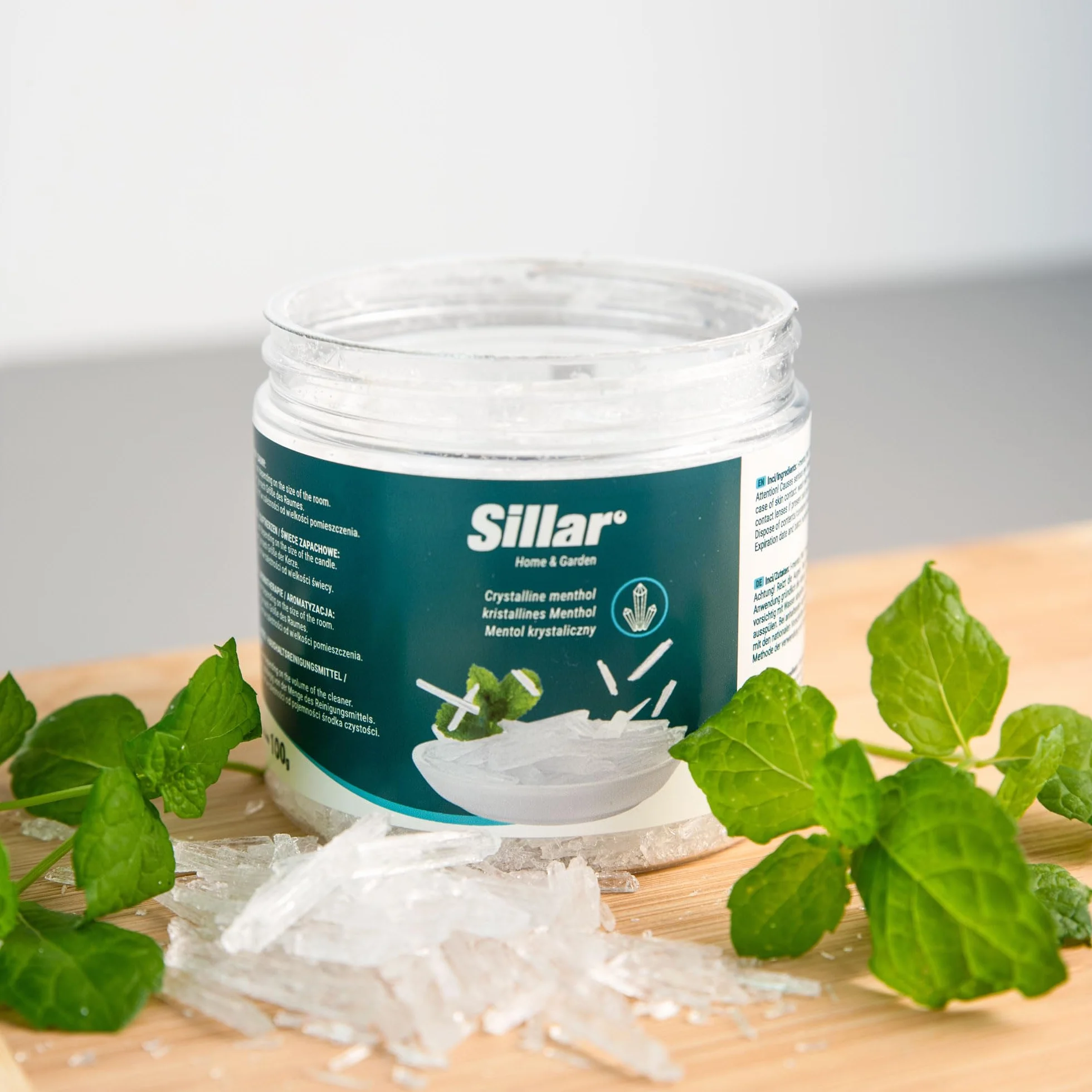 Sillar Accessoire pour Sauna, Cristaux de Menthol 2x100g, Cristaux de Menthol pour le Sauna à Inhaler | Cristaux de Menthol de Menthe Pure | Set Cadeau pour Sauna, Infusion de Menthol
