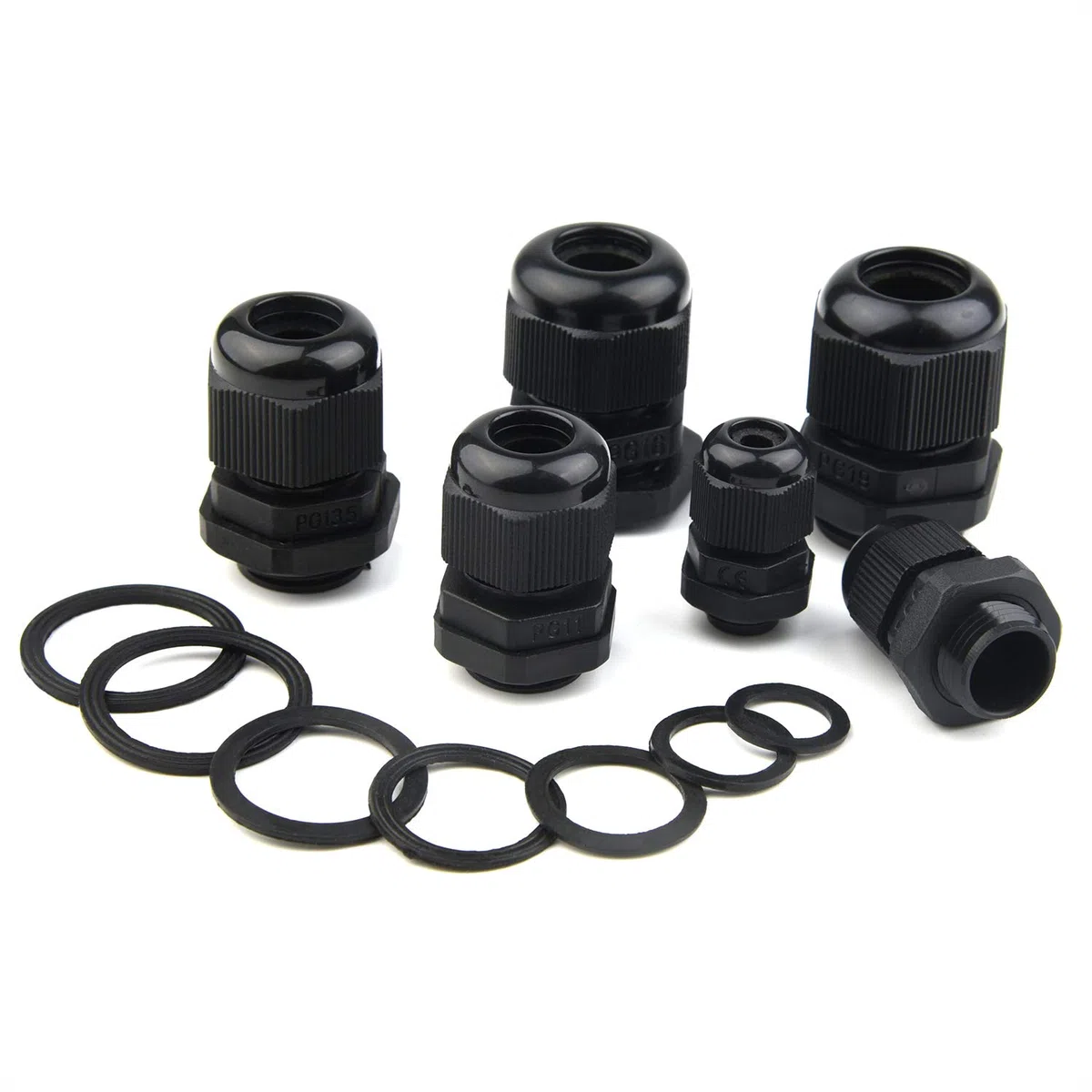 TUPARKA Lot de 50 Presse-étoupes étanches réglables 3–16 mm en Plastique avec Joints d'étanchéité dans Une boîte en polypropylène