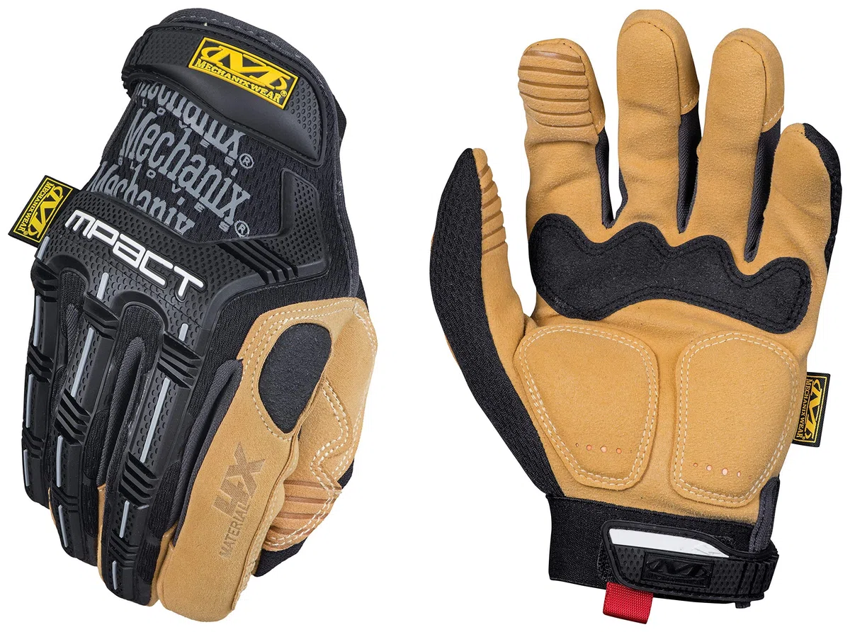 Mechanix Wear - Material4X M-Pact Gants (Medium, Noir/Marron)