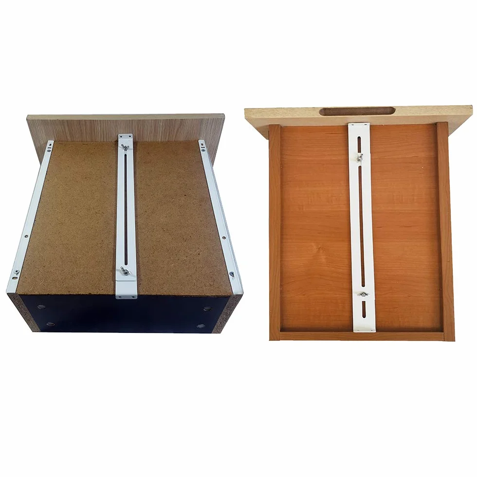 FRMSAET Kit de réparation de tiroir - Utilisé pour renforcer et réparer les tiroirs en bois/MDF/aggloméré Quincaillerie de renfort d'armoire Accessoires de meubles Supports. (Paquet de 4)
