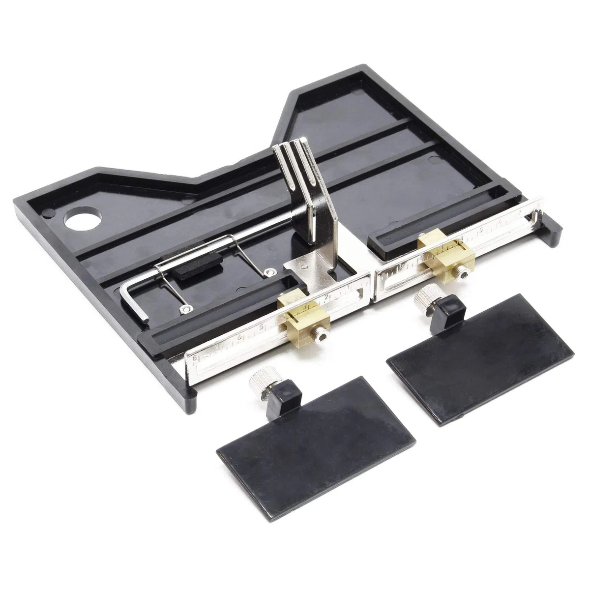 Wiltec Chariot de guidage linéaire pour coupe-polystyrène - Grand modèle - avec Échelle - pour Rainures Évidements - Matériaux isolants Styrodur Mousse