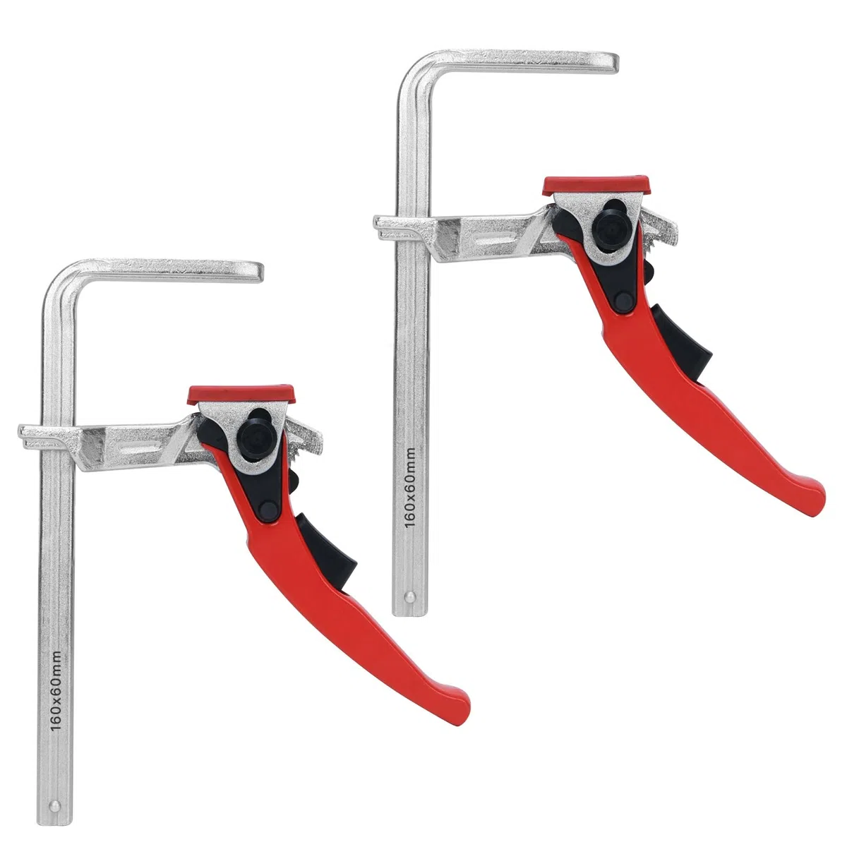 Deux PièCes Serre Joint Menuisier, Tout En Acier Serre Joint Rapide, Avec PoignéE à Levier, Pour Le Meulage, à Une Main Pour Table Multifonctions, Compatible Avec Table De Travail Et CNC