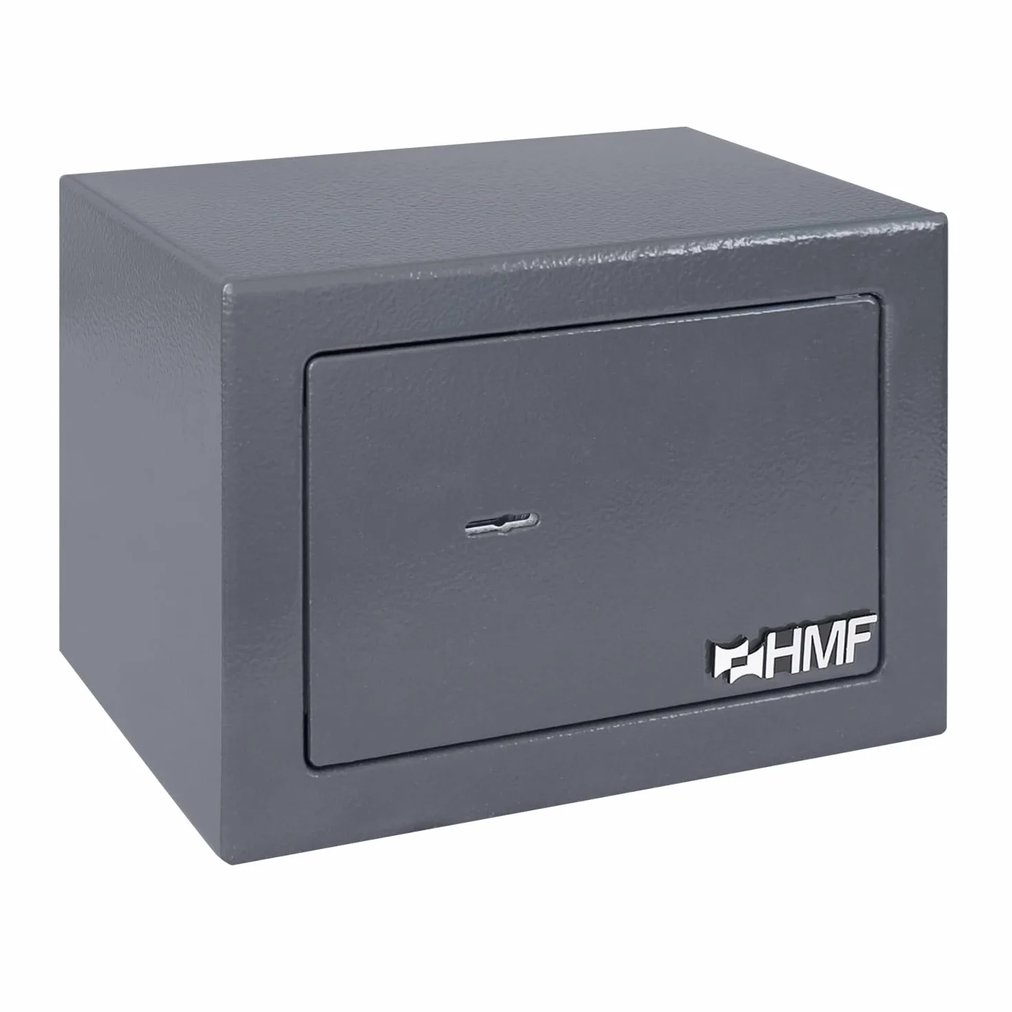 HMF Coffre fort a clef, petit coffre fort | 23 x 17 x 17 cm | Anthracite