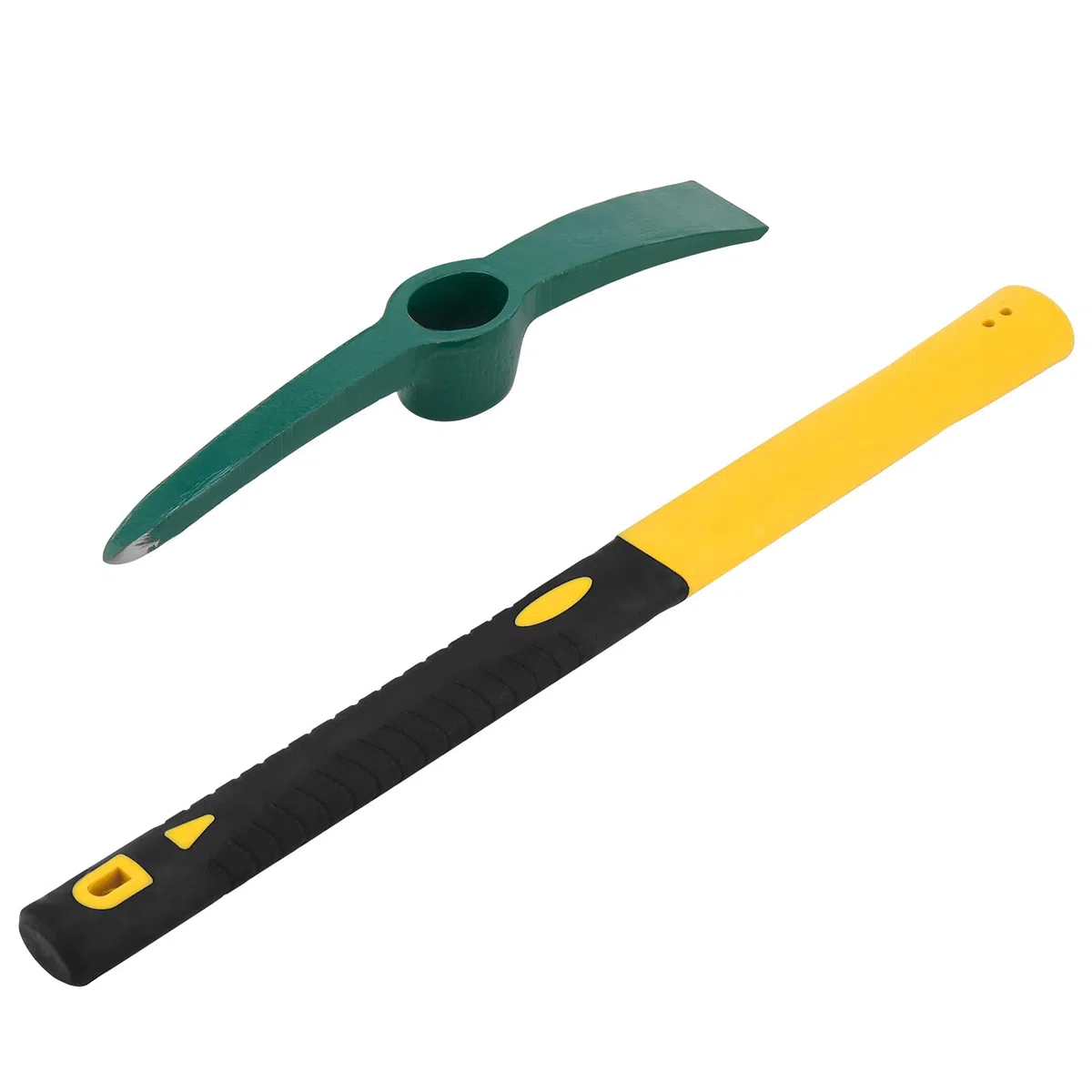 LEXININ Binette à piquer de 45 cm, 0,7 kg avec poignée en plastique en fibre de verre, outil de pioche de jardin pour ameublir le sol, le camping