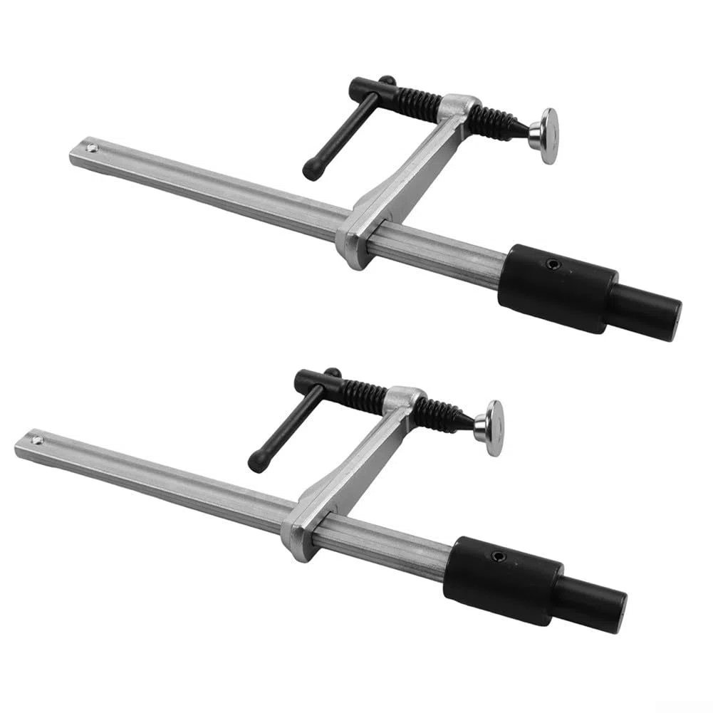 Lot de 2 pinces de maintien pour trou de chien de 16 mm, clip de banc à action rapide avec portée de 160 mm, fixation en métal pour établi